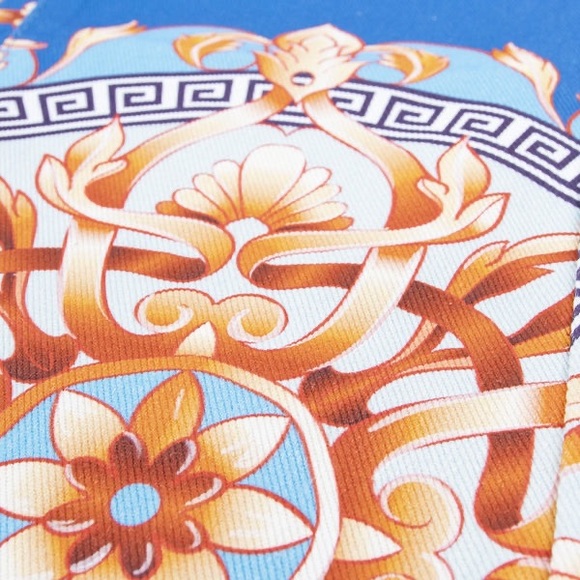 Vie Riche Baroque Print Denim Pants Size 32 (0329) - Picture 7 of 9